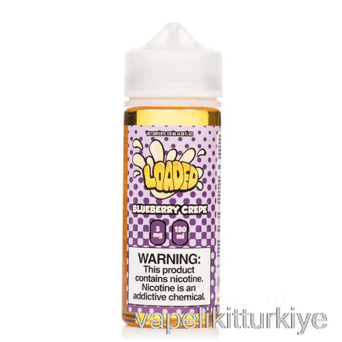 Vape Elektronik Sigara Yaban Mersini Krep - Yüklü E-sıvı - Acımasız Buharlar - 120ml 0mg